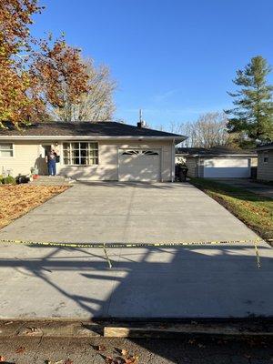 Driveway and front steps.