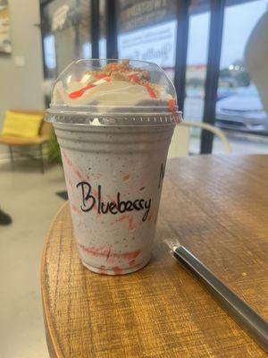 A blueberry muffin shake