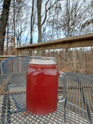 Cherry cider in the woods