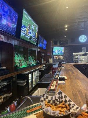 Great place to grab a drink, a snack and catch some football!