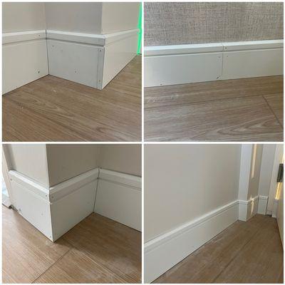 installation of baseboards