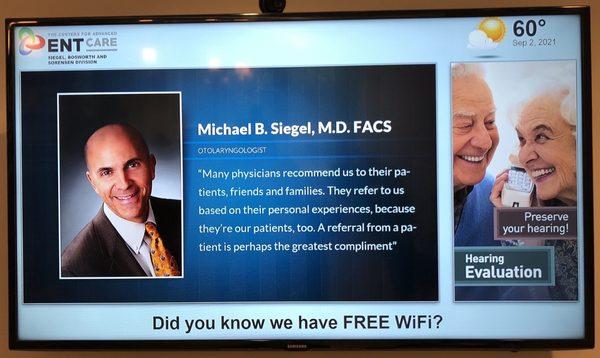 Dr. Siegel is an excellent doctor.