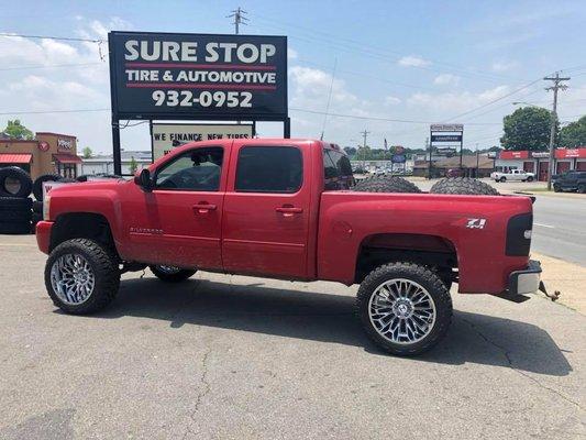 We offer a wide variety of lift kits, wheels, and tires!