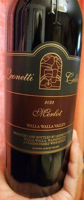 Picked up my bottle of 2022 Leonetti Merlot (4/6/24)