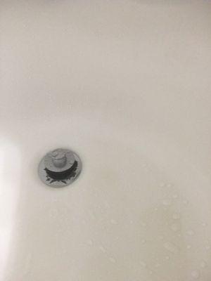 Chipped flaking chrome on tub drain