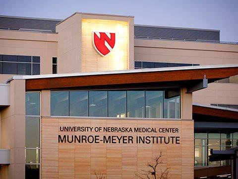 Main entrance of UNMC Munroe-Meyer Institute.