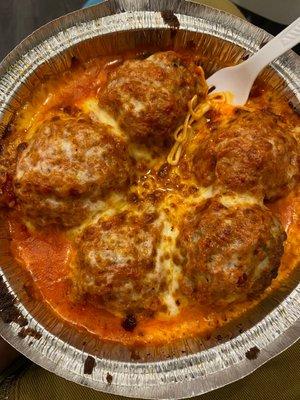 Keto meatball parm