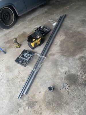 Garage door struts replaced