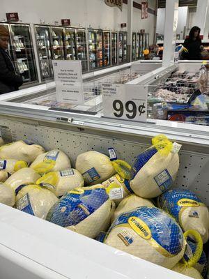 Turkey price (99 cents per pound) starting Monday of Thanksgiving week