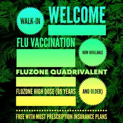 2021/2022 Flu vaccination is now available! Walk in welcome!