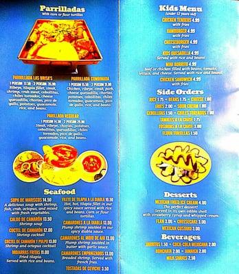 Las Brisas menu