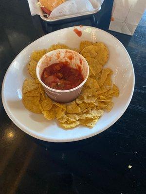 Chips and salsa from Food Bar