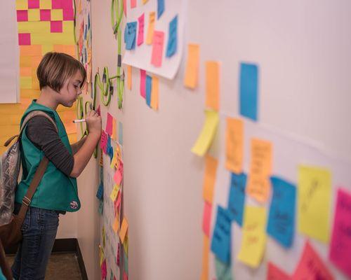 Brainstorming & Ideation at the Girl Scout STEM Center + MakerSpace