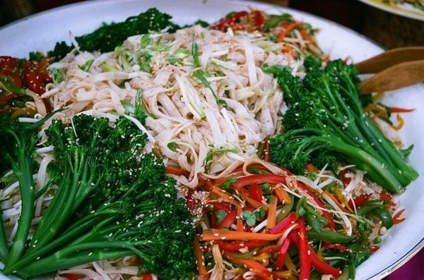 Chili Lime Noodles with Vegetables Spiked with Ginger