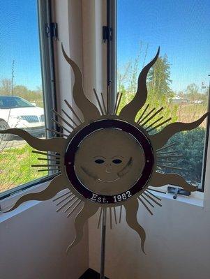 A sun fabricated for the Doctors on the 40th anniversary of the office.