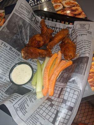 They only have chicken wings , 10 for $16 Not even offered on menu but I asked for half order. Tiny baby wings 5 for $8