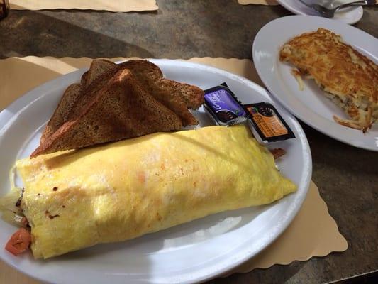 "Crystal omelette " with choice of meat- Bacon