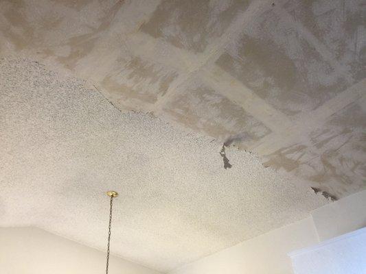 Hate your popcorn ceilings? We remove it and make it smooth, texture it and paint!