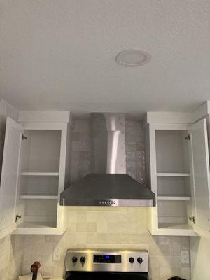 Installed vent hood