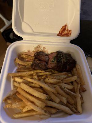 Steak frites and truffle fries