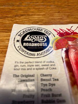 Logan's signature drinks