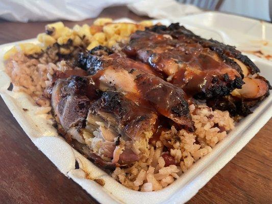 Jerk chicken platter