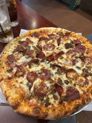 Pepperoni meatball pizza