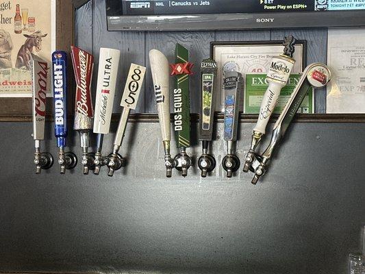 Beers on tap