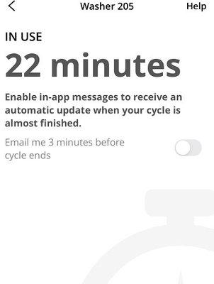 The app can/will notify you when the corresponding machine is near completion.