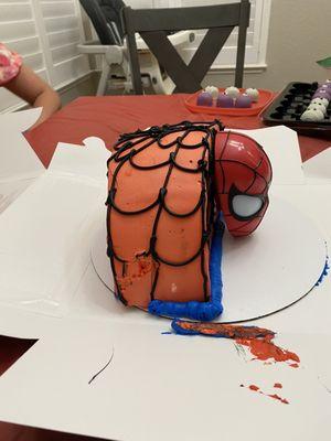 Spider-Man ice cream cake