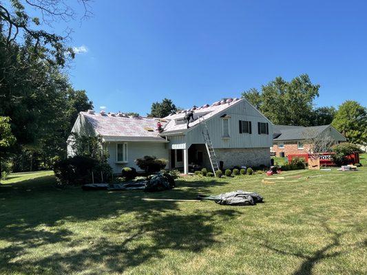 Roofing system install in Bucks county PA