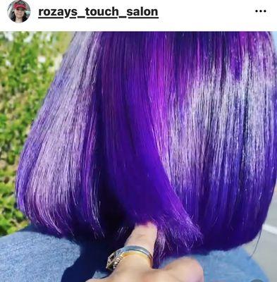 Hair color, cut & style done by Rozay's Touch Salon ‍