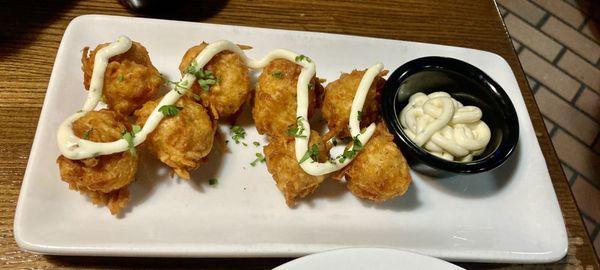 Truffle Tot-Chos - reminiscent of a mashed potato ball