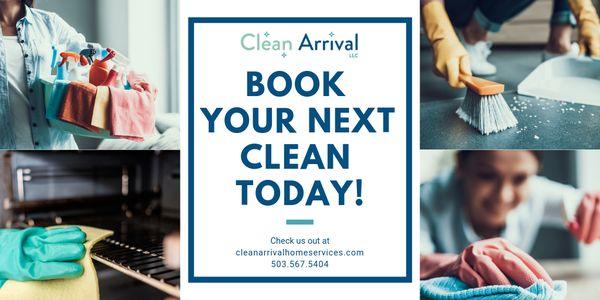 Instant quotes & convenient online booking! https://cleanarrivalhomeservices.com/