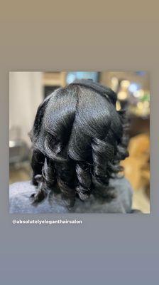 Silk press on Natural Hair