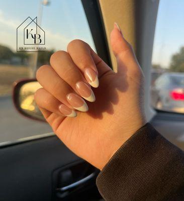 Chrome French Acrylic Nails @ KB House Nails