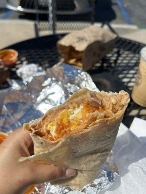 Huevos rancheros burrito