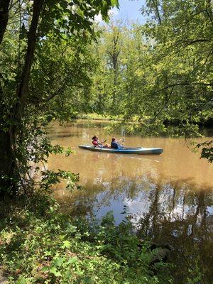 Canoes on the canal.