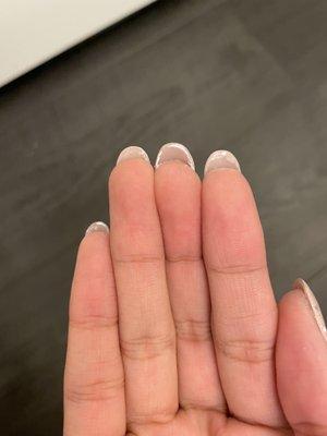 Old polish on nails