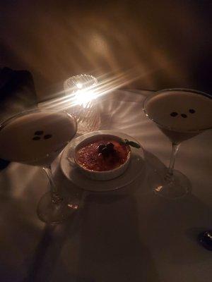 Expresso Martinis, Creme Brulee and Bae