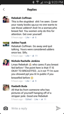 REBEKAH COFFMAN IS EMPLOYED HERE AND SPENDS DAYS ONLINE BASHING BREASTFEEDING WOMEN ON PRO-BREASTFEEDING FACEBOOK FORUMS.