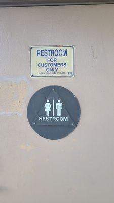 Bathroom for customers only