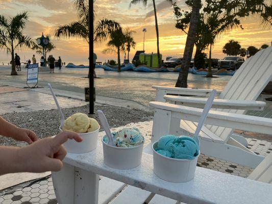 Blue moon Birthday cake Passionfruit Italian ice