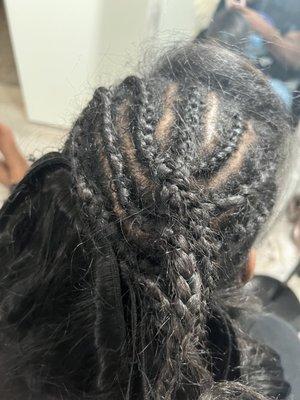 Poorly done cornrows