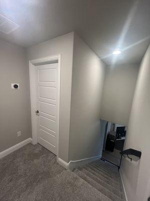 Upstairs loft converted into a bedroom