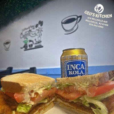 Savor the delectable combo of Chicken Cutlet BLT and Inca Kola!  #FlavorfulDelights #CraveWorthyCombo