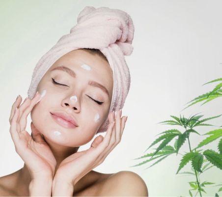 Winged CBD facials $145- Winged CBD gummy, facial massage, relaxing hand, arm and upper body massage with hot stones using CBD lotions.