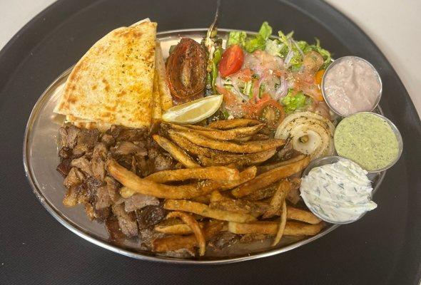 Pork gyro platter