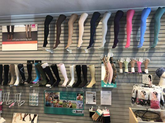 Best selection of medical grade graduated compression socks in San Diego County. Sports, outdoor, dress, open or closed toe, mens, womens.