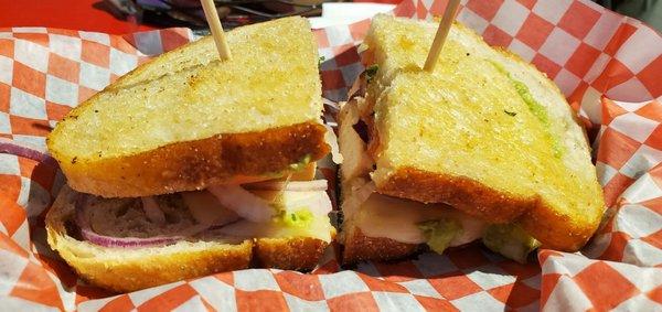 Grilled Chicken Sandwich. The Sourdough bread is what makes this sandwich.